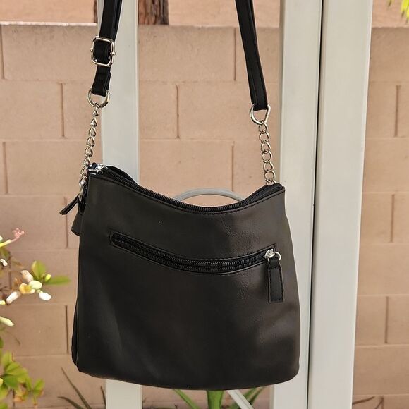 Rosetti black crossbody handbag with adjustable strap. - Picture 3 of 6
